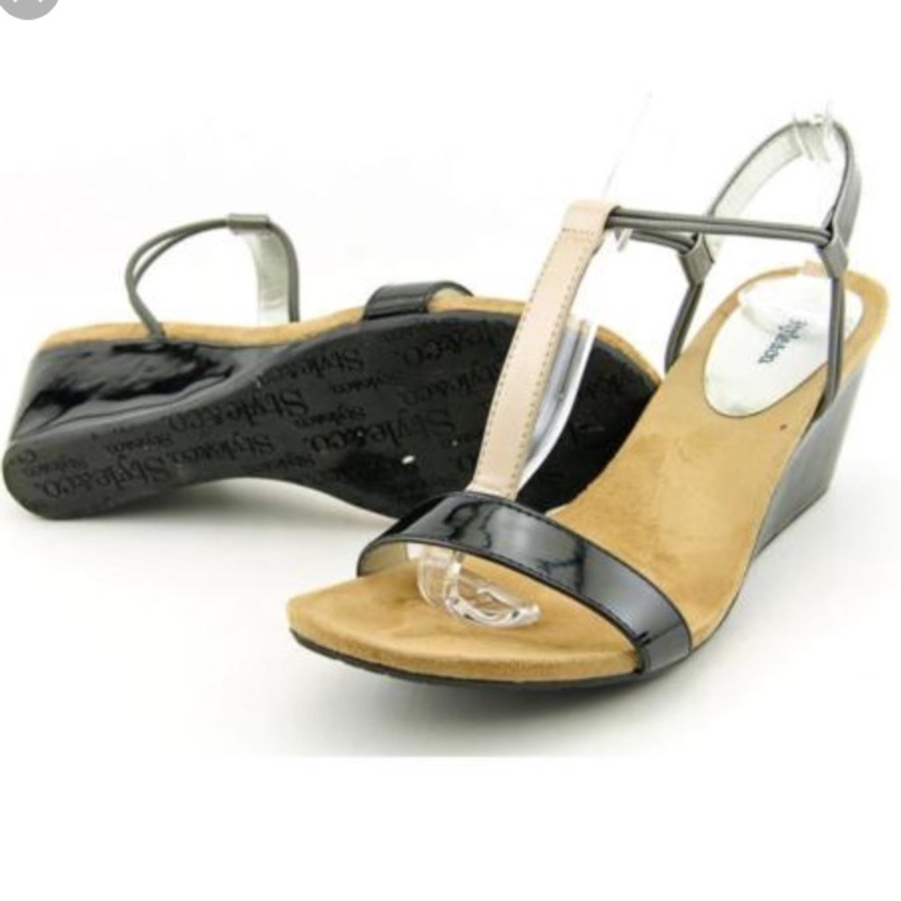 Style & Co Tri-Colored T-strap Sandal